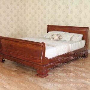 Sleigh Bed High Foot Board King Size