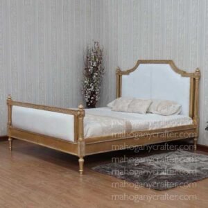Provencal Bed With Fabric Upholstery Queen Size