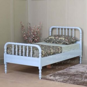 Bobbin Panel Bed Single Mattress Size - Painted Blue