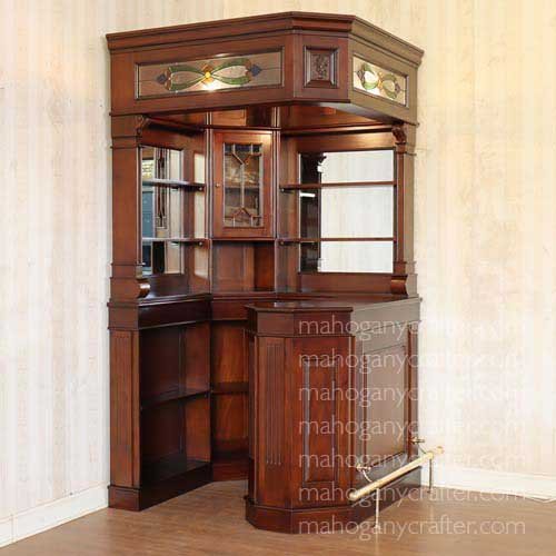 Simple Victorian Corner Bar 125x129.5x246 cm