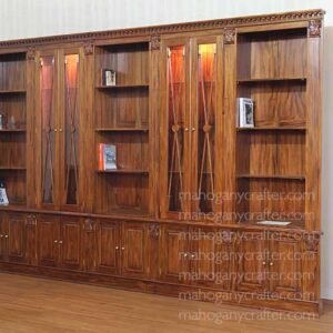 Roman Bookcase With Glass Door 455x42.5x289cm