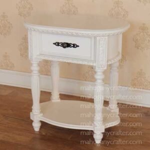 1 Drawer Carved Bedside 61x43x66cm