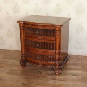 Provencal 3 Drawer Bedside 66x46x74cm
