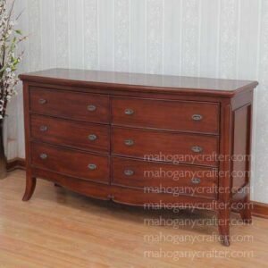 Olivia 6 Drawers Chest 140x50x84cm