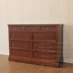9 Drawers Panel Chest 160x50x112cm