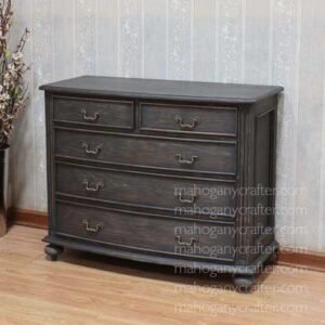 Safari Chest Of Drawers Carchoal Finish 110x50x90cm