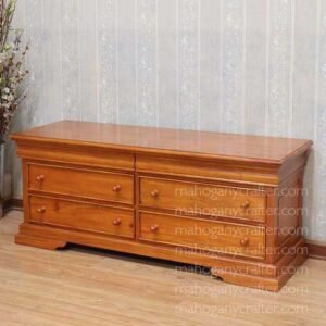 6 Drawers Sleigh Chest Low 160x55x65cm