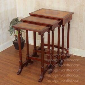 The English Cabinetmaker Nest of Table 56x36.5x76.5cm