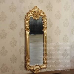 Flower Carved Mirror Tall 44x4x130cm
