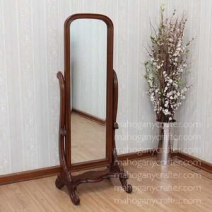 Plain Sleigh Cheval Mirror 73x45x157cm
