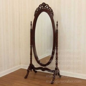Victorian Oval Cheval Mirror 81x58x194cm