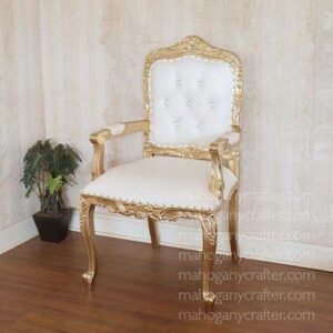 Mumbi-1A Gold With White Faux Leathe 67x73x117cm