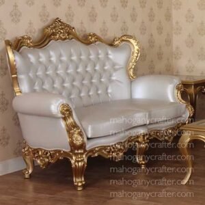 Classique Sofa 2 Seater 190.5x102x145cm Gold Leaf Finish