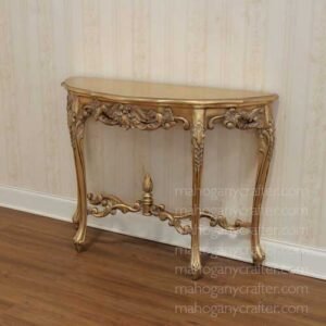 Heavy Carved Console Table Antique Gold Finish 102x40x75cm