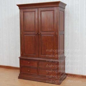 4 Drawers Sleigh Wardrobe 122x60x203cm