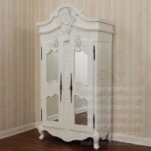 French Wardrobe With Mirror Panel 114x60x220cm